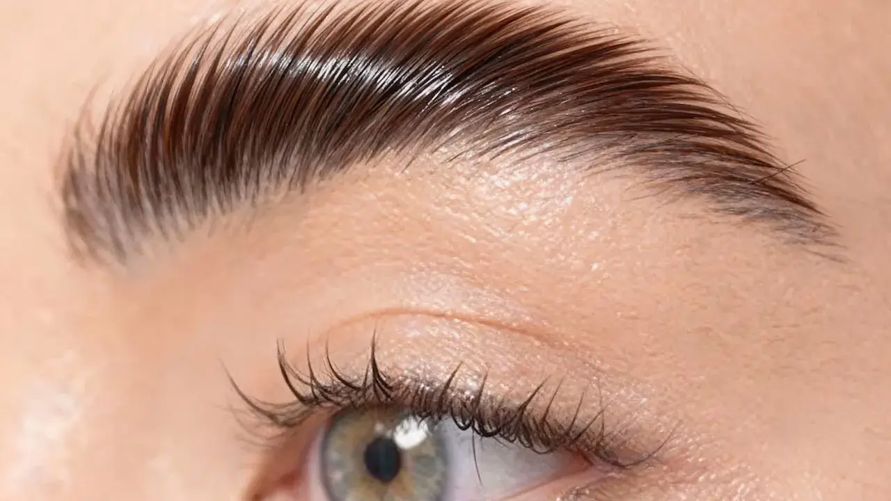Sourcil trop plaqué, aspect gras, un brow lift raté qui ne met pas en valeur l'œil.